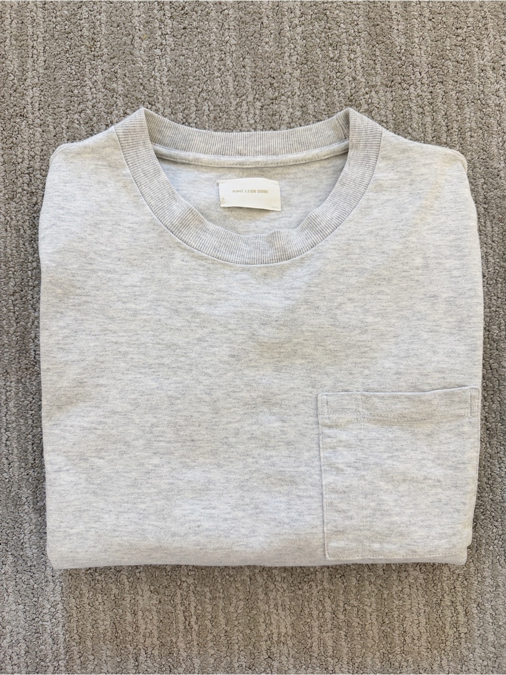 Aimé Leon Dore Heather Grey Pocket T-Shirt